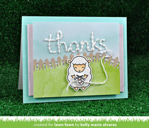 embroidered thanks
