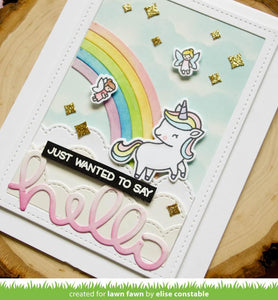 shadow box card rainbow add-on